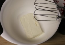 Blend cream cheese until smooth.